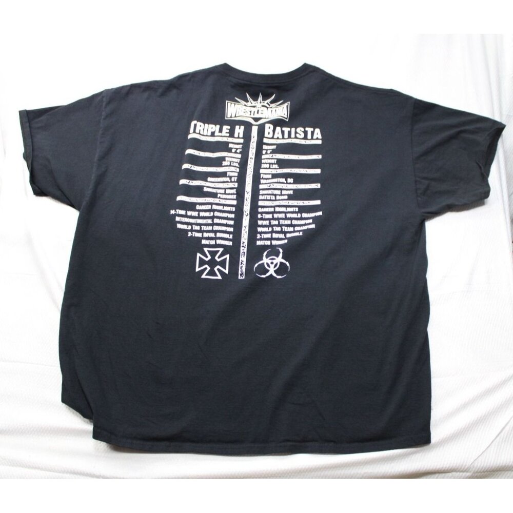 WWE Authentic WrestleMania Triple H Vs Batista 2019 Extinction T-Shirt 3X Cotton - Picture 5 of 6